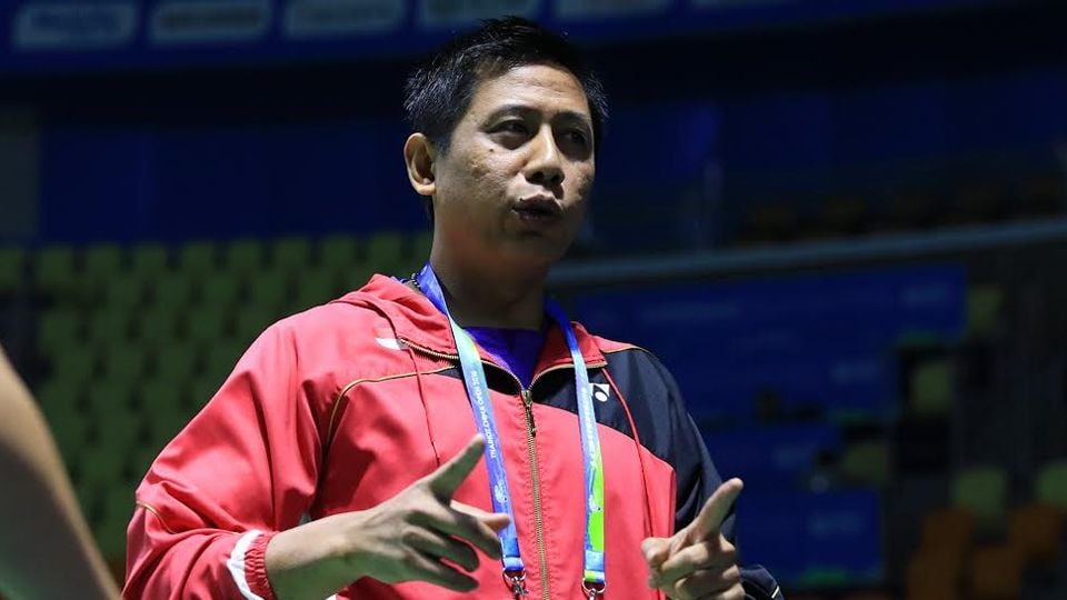 Nova Widianto di ajang China Open 2016. Saat ini ia resmi mundur dari jabatannya sebagai pelatih ganda campuran Indonesia, dan hijrah ke Malaysia. Copyright: © HUMAS PBSI
